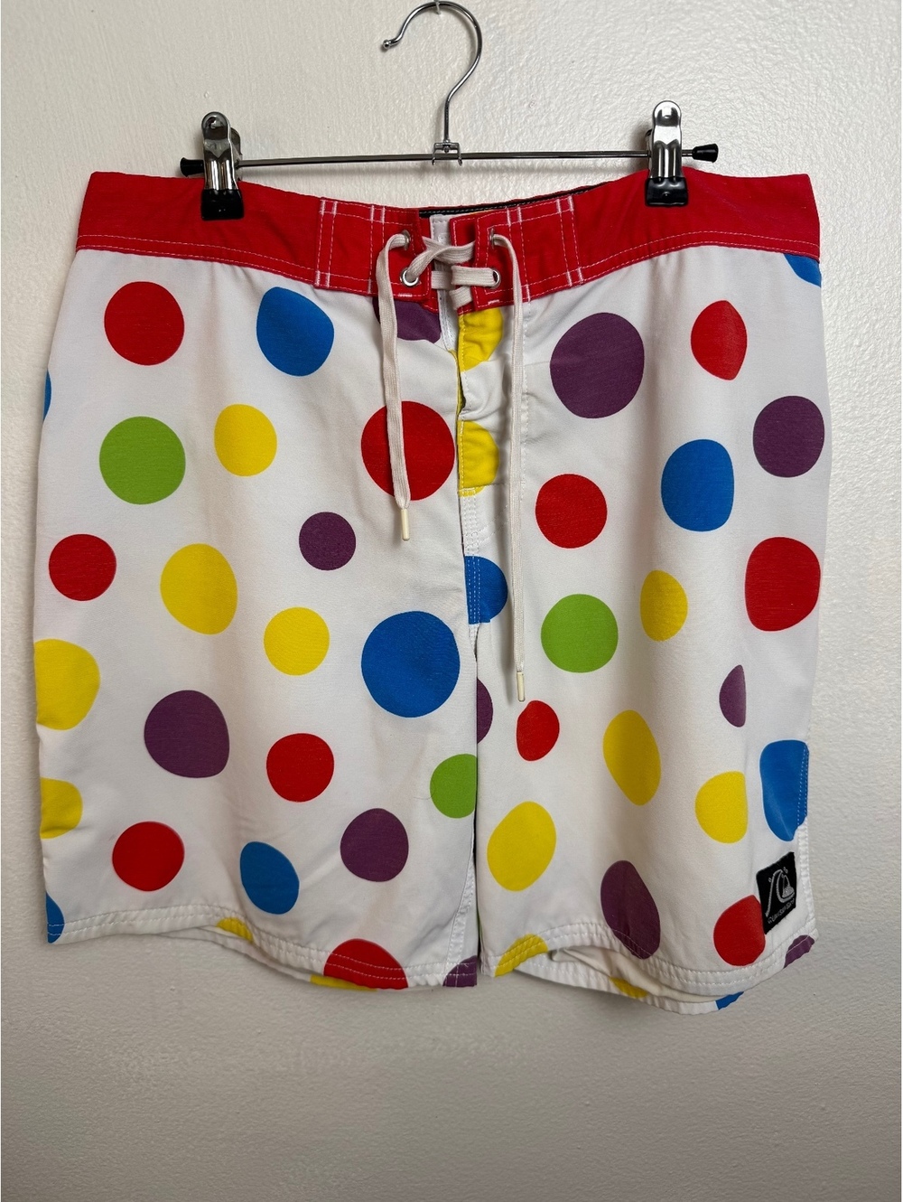 Quiksilver 50th Anniversary Polka Dot Board Shorts Men’s 31 Retro Surf Swim